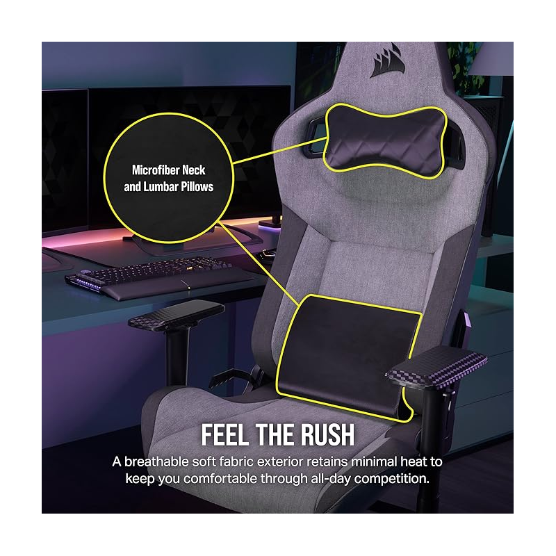 Corsair T3 RUSH Fabric Gaming Chair Corsair T3 RUSH Fabric Gaming Chair